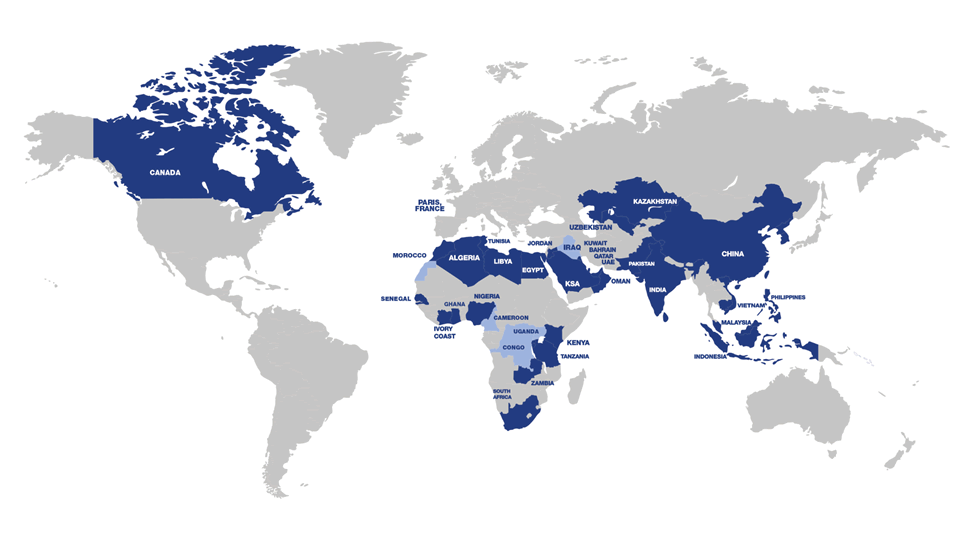 Map Reda Chemicals Global Presence